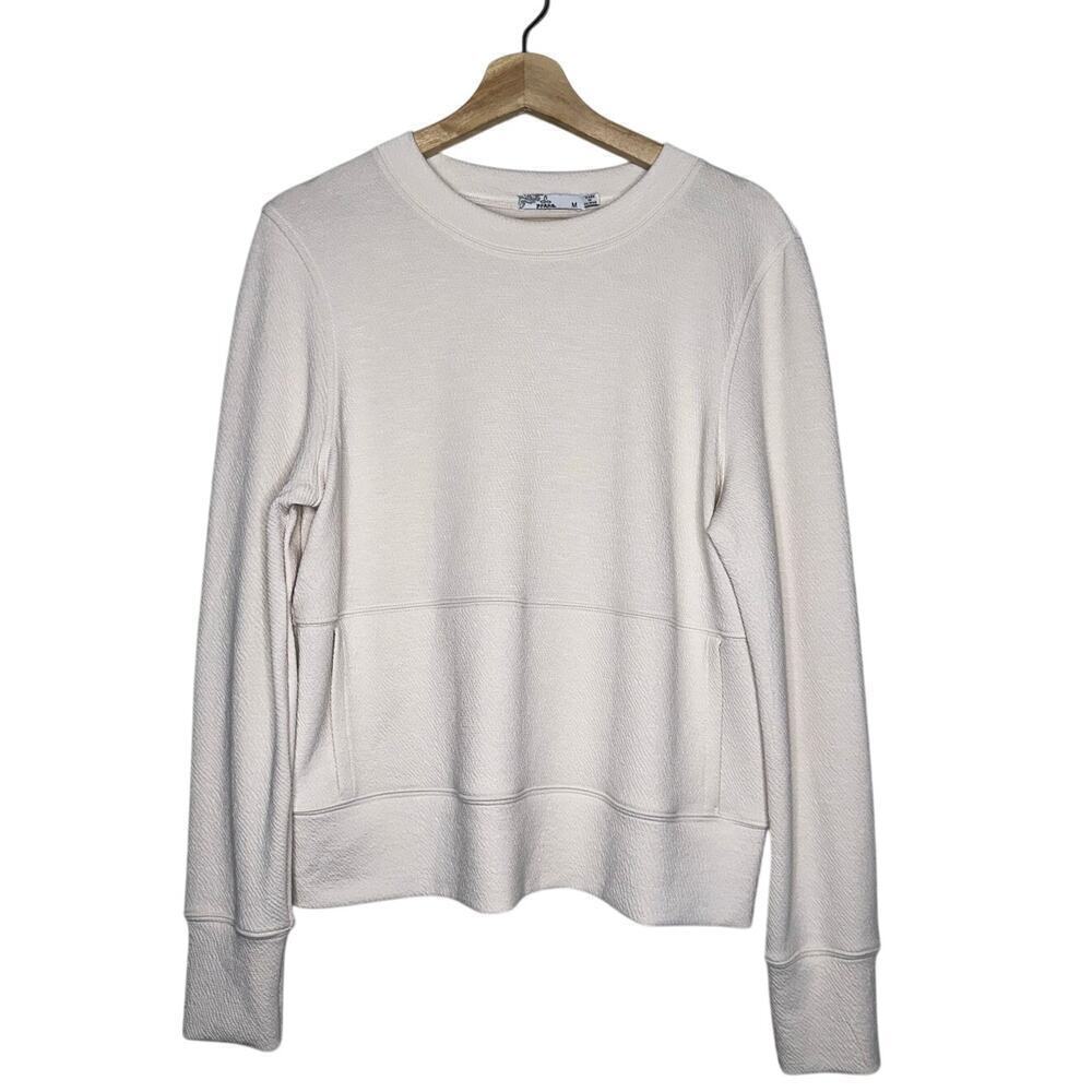 Prana Sunrise Sweatshirt Crewneck Pullover Long Sleeve Size Medium White